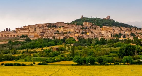 Panoramic views from St. Francis Way Assisi to Spoleto Walking Tour