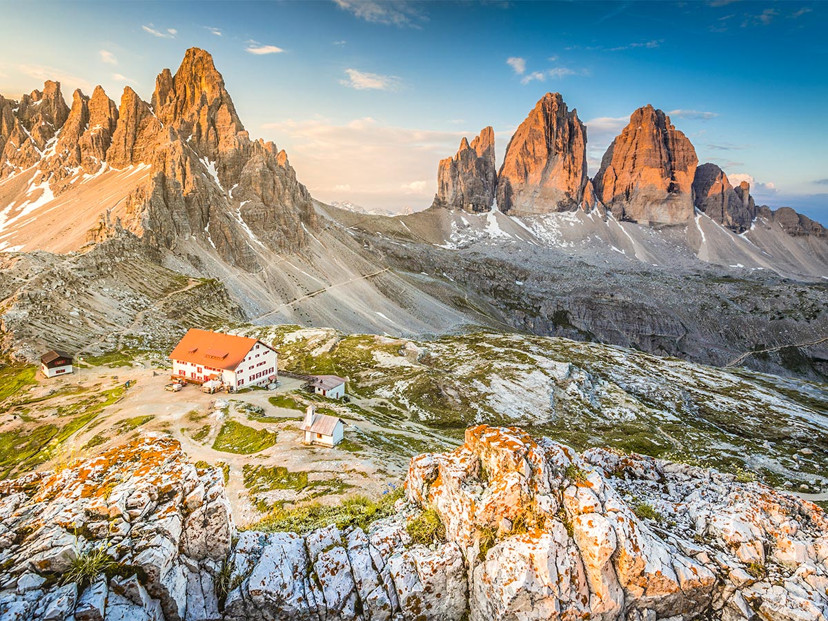 Dolomites Haute Route Trek has beautiful view of Tre Cime di Lavaredo