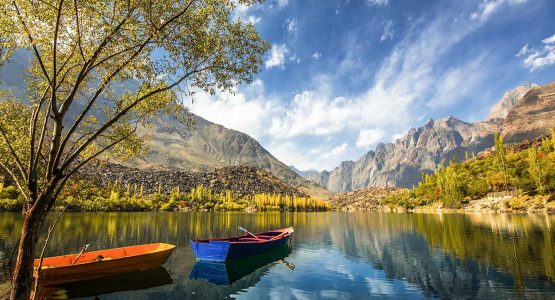 Upper Kachura Lake on guided Overland Tour in Skardu Valley Pakistan