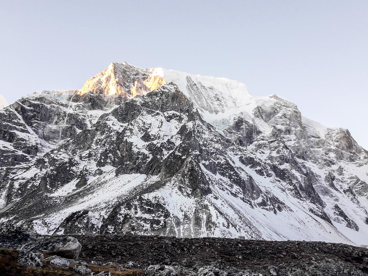 Himalayan mountain views on Manaslu Circuit trek in Nepal