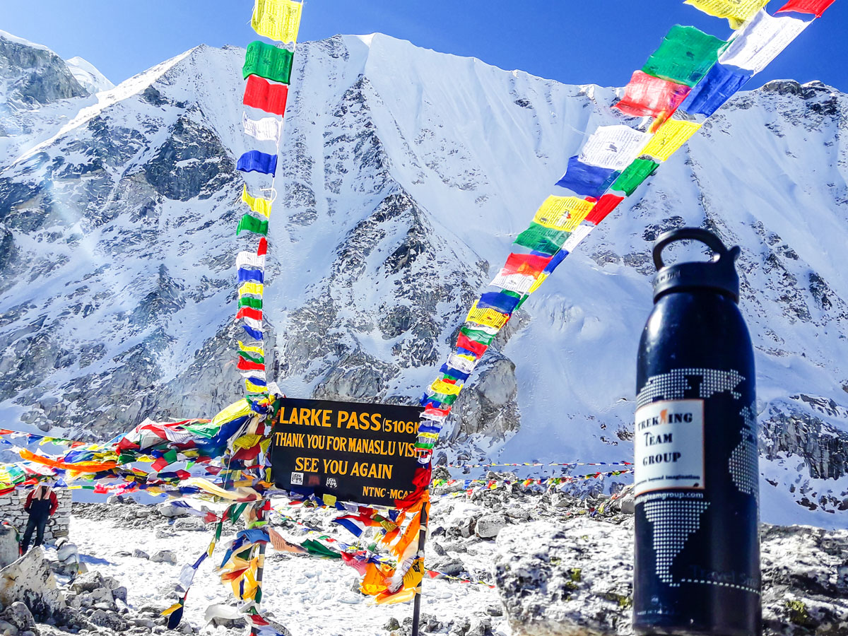 Larke Pass on Manaslu Circuit trek in Nepal