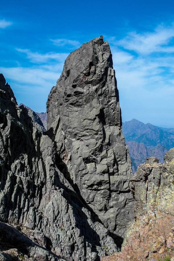 Bocca Minuta between Ascu and Vallone on a GR20 trek in Corsica