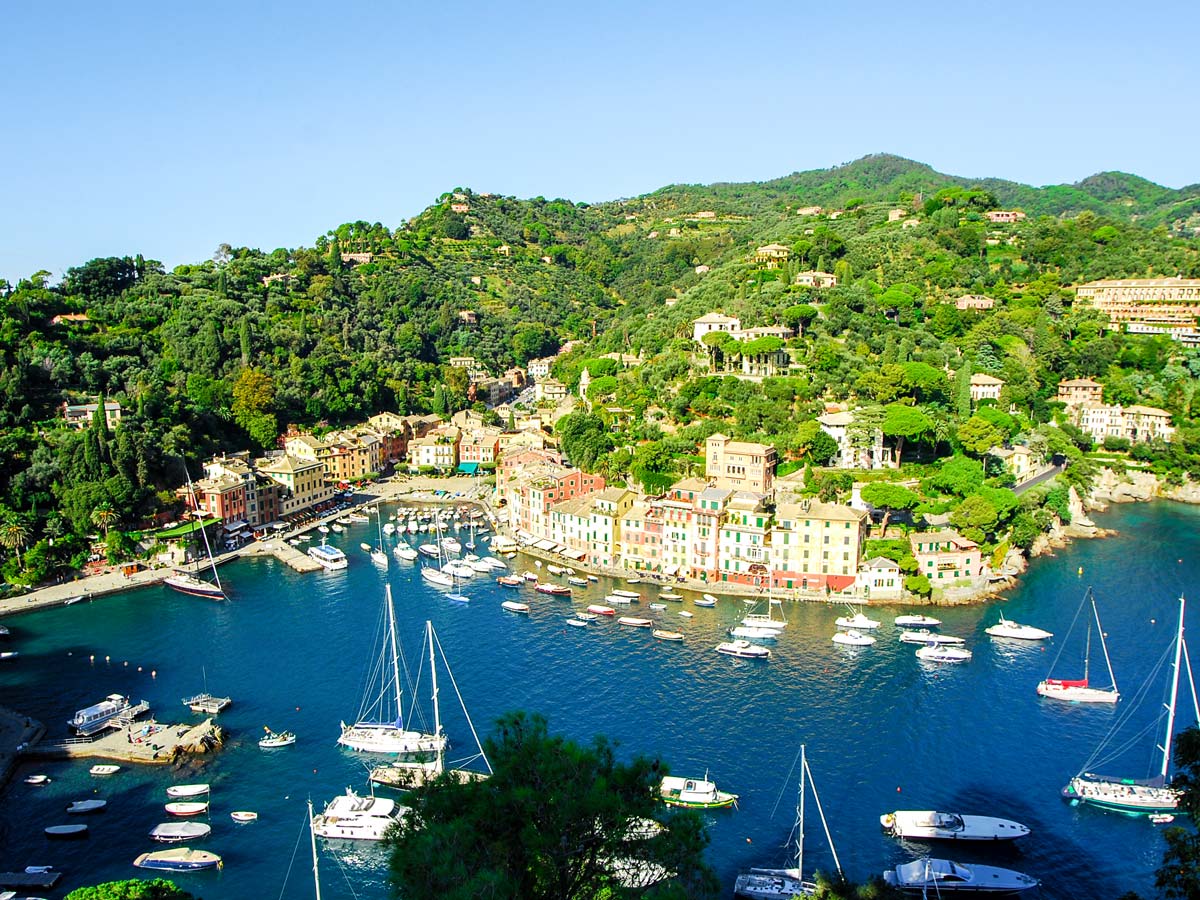 Harbour on self guided trek between Portofino and Porto Venere in Cinque Terre