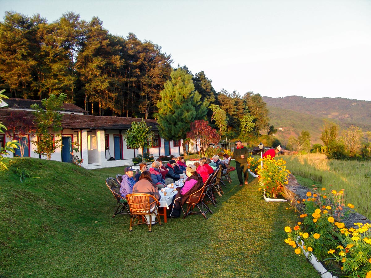 Lunch time at Basanta Lodge Dhampus on Annapurna Luxury Lodges Trek in Nepal