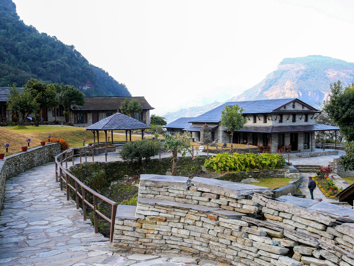 Views of Mala Lodge Majgaon on Annapurna Luxury Lodges Trek in Nepal