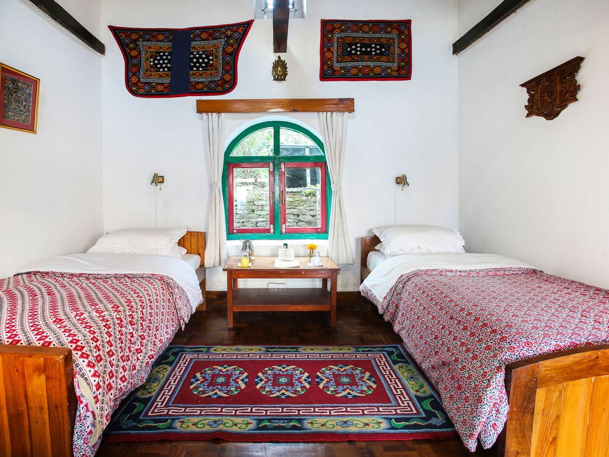 Room at Gurung Lodge Majgaon on Annapurna Luxury Lodges Trek in Nepal