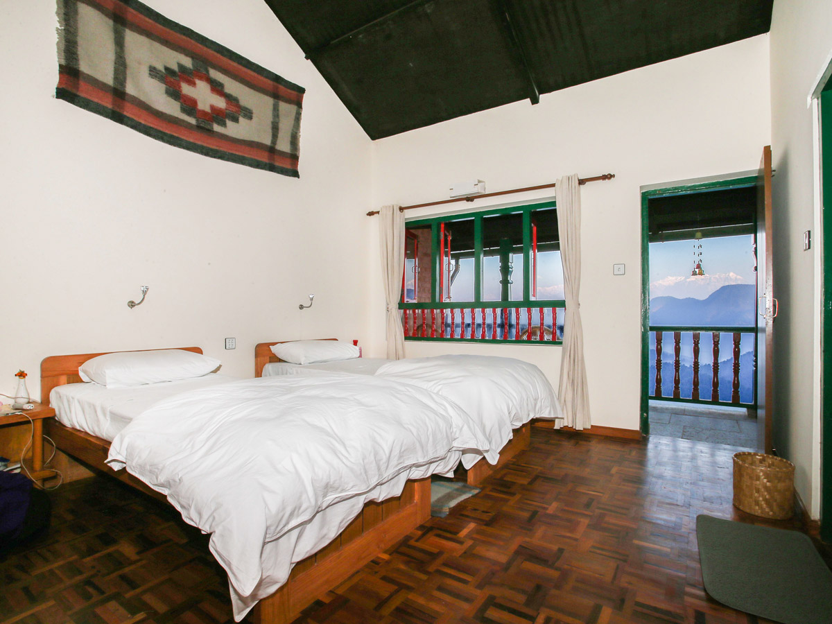 Room with moutain view at 3 Mountain Lodge on Annapurna Luxury Lodges Trek in Nepal