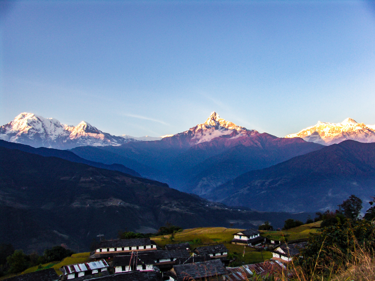 View from Basanta Lodge Dhampus on Annapurna Luxury Lodges Trek in Nepal