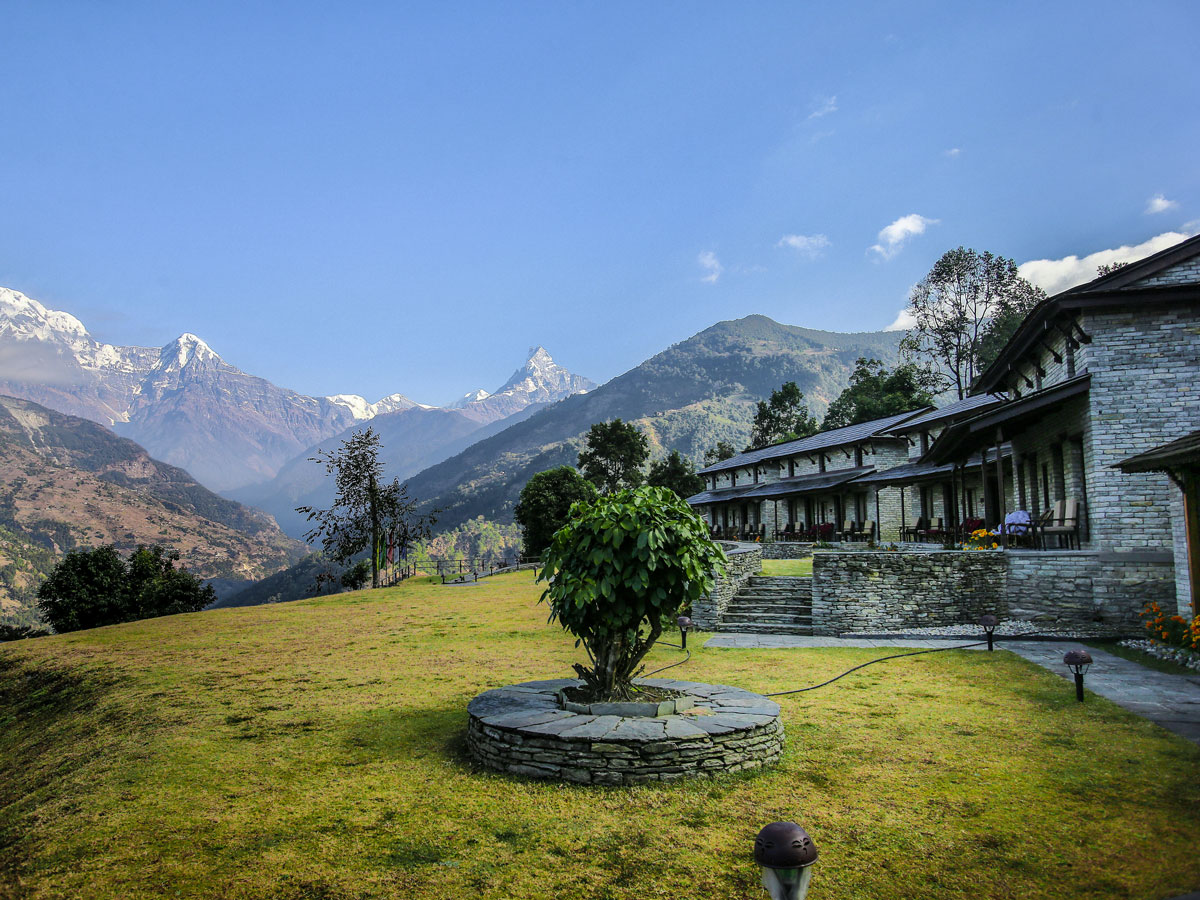 View from Mala Lodge Majgaon on Annapurna Luxury Lodges Trek in Nepal