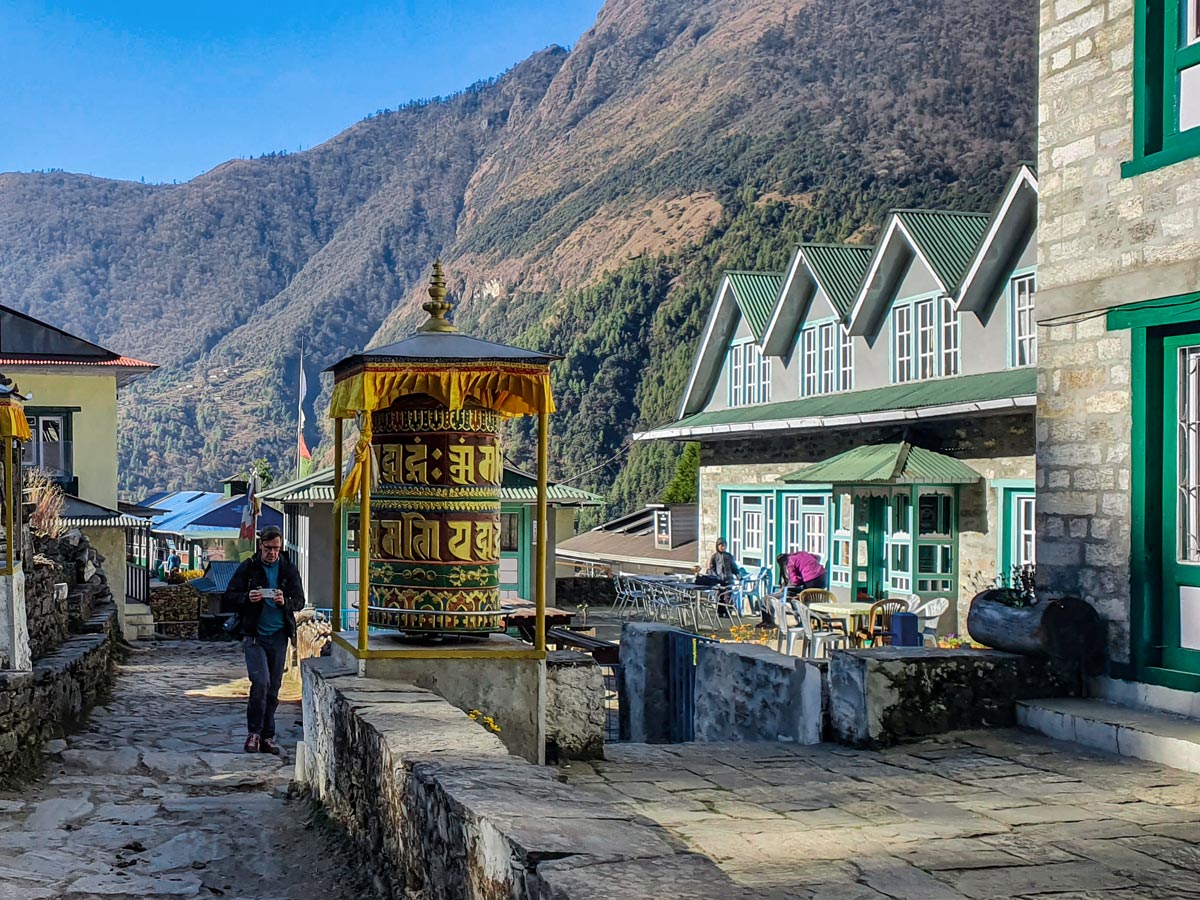 One of beautiful Sherpa villages along the trail of Everest Luxury Lodge Trek in Nepal