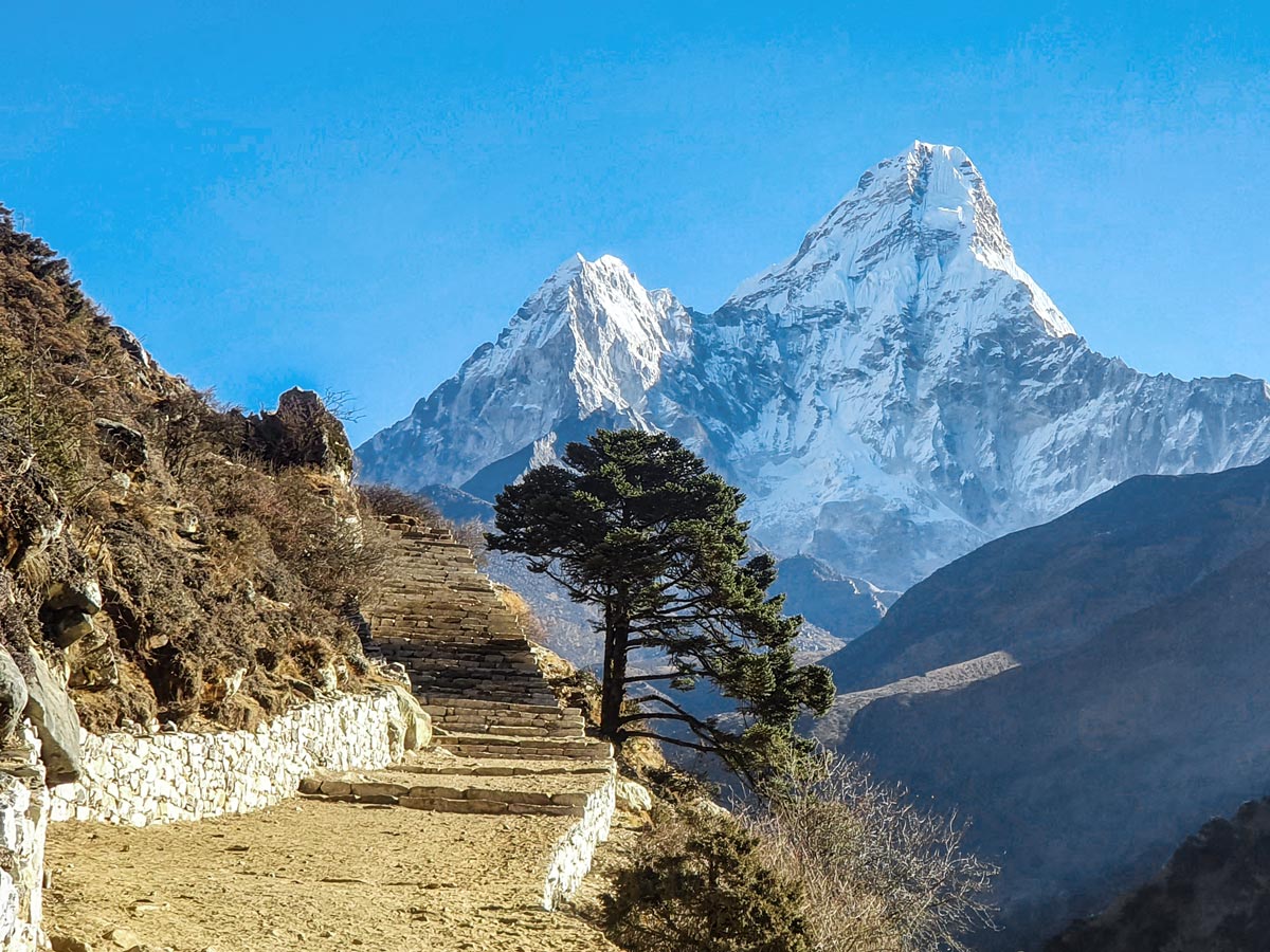 Stunning views of Everest on Everest Luxury Lodge Trek in Nepal