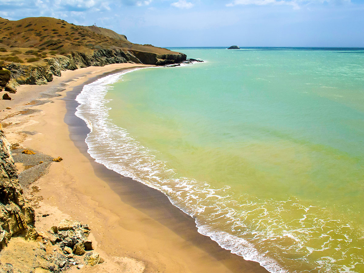 La Guajira Peninsula in Colombia is home for numerous beautiful beaches and can be seen on Exploring the Caribbean Tour