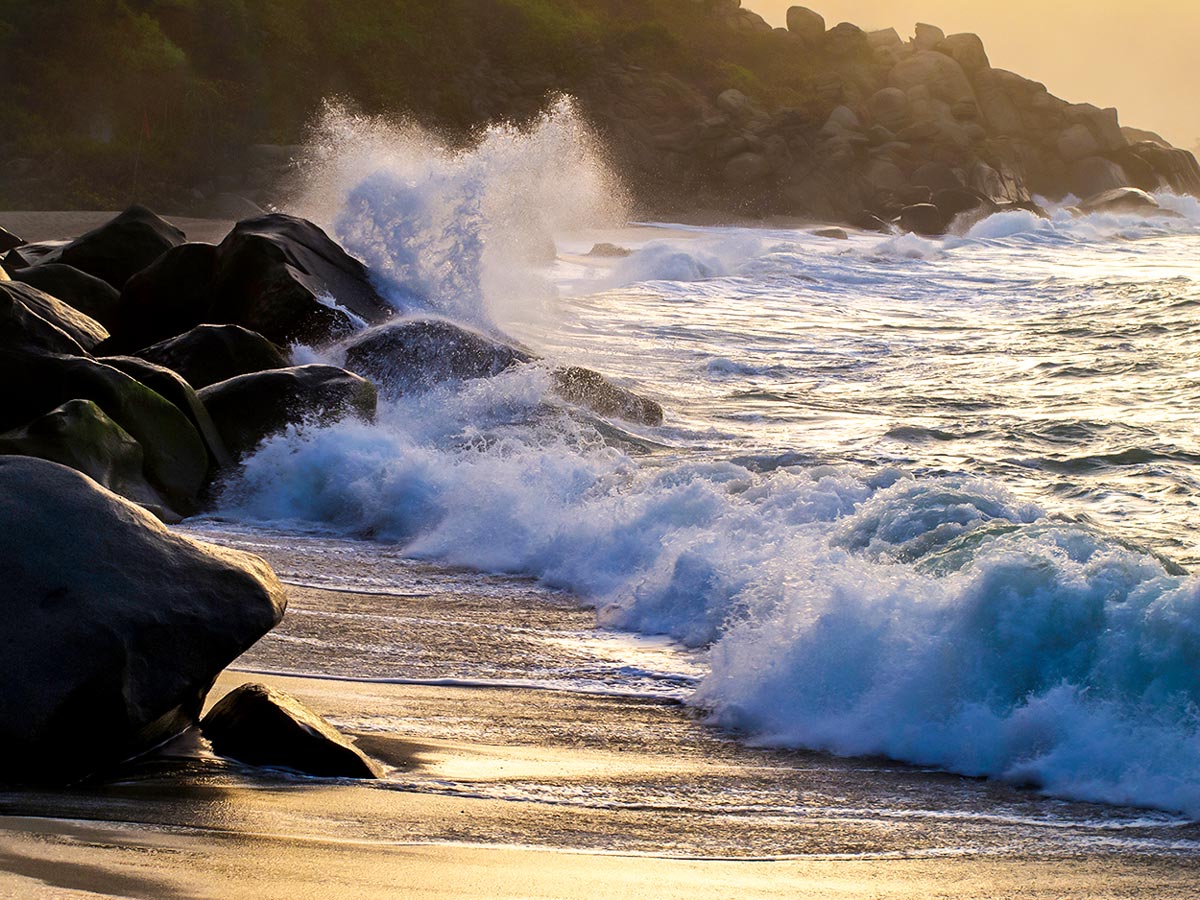 Beautiful Tairona Beach seen on Exploring the Caribbean Tour