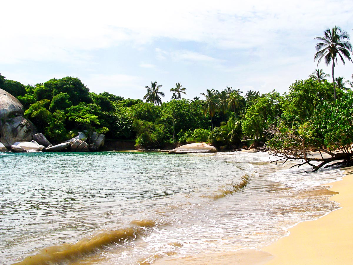 Tairona beach is one of the biggest attractions in Colombia and can be seen on Exploring the Caribbean Tour