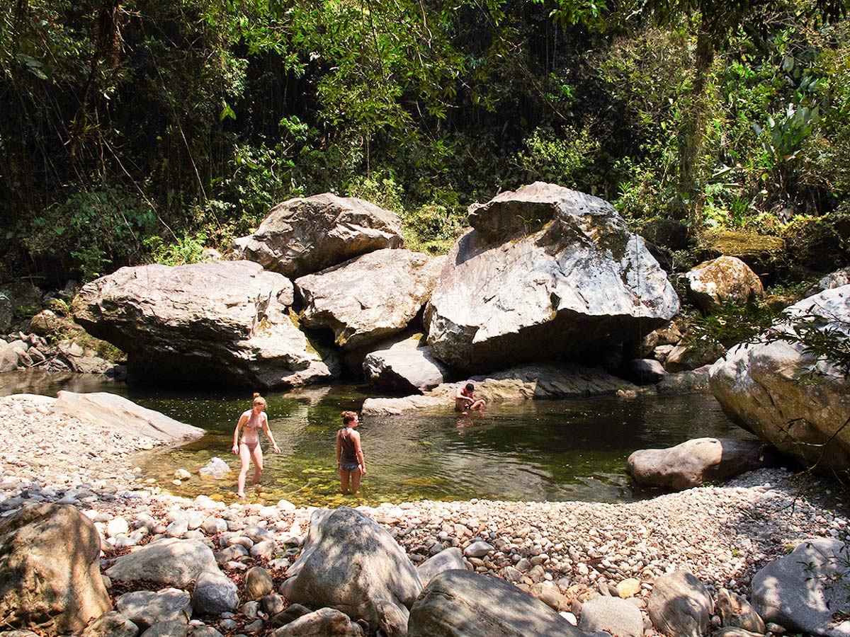 Swimming in the river on Exploring the Caribbean Tour in Colombia