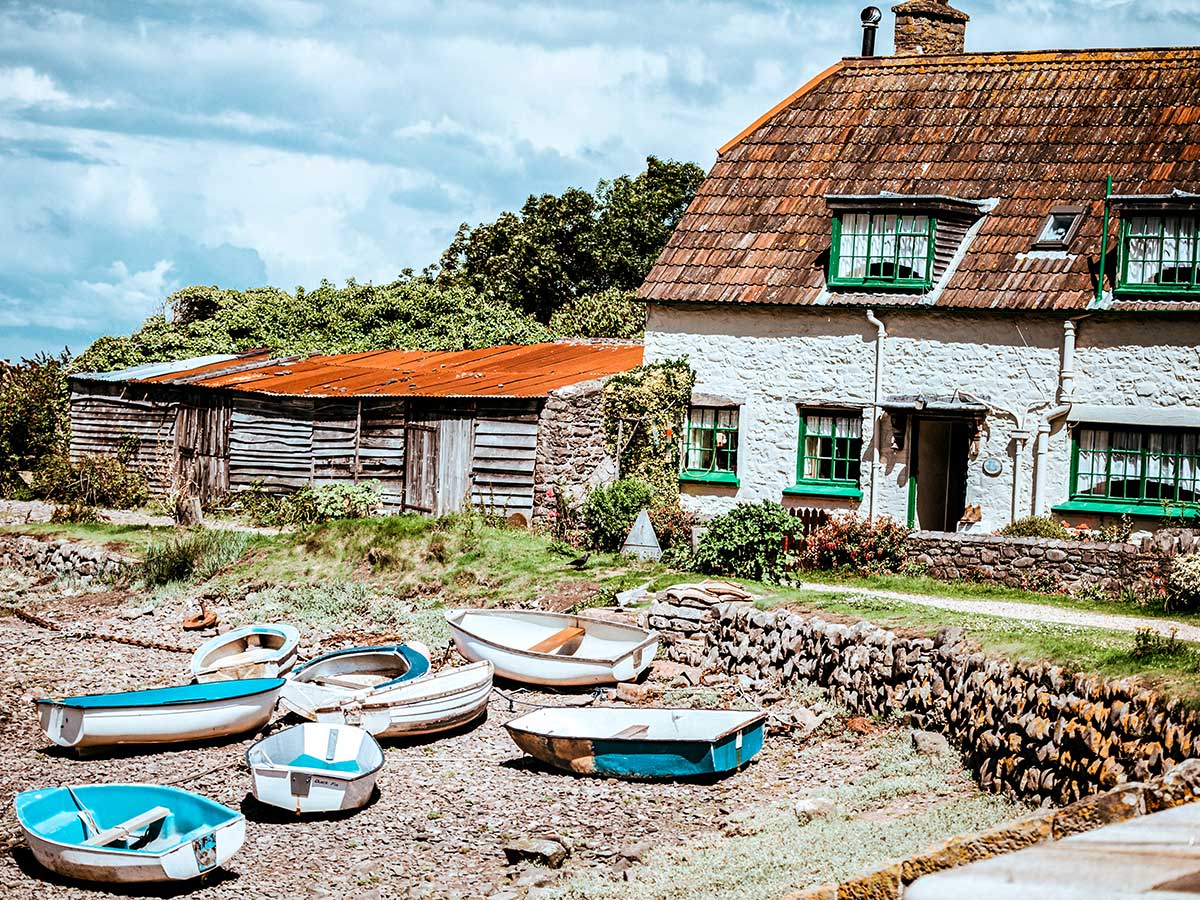 Porlock Weir on South West Coast Path Somerset and Devon walking tour