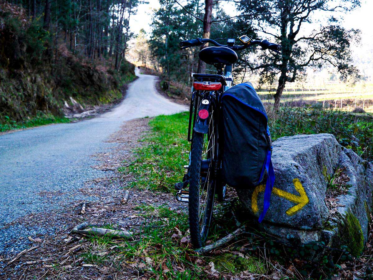 Resting near the Cycling the Portuguese Way route