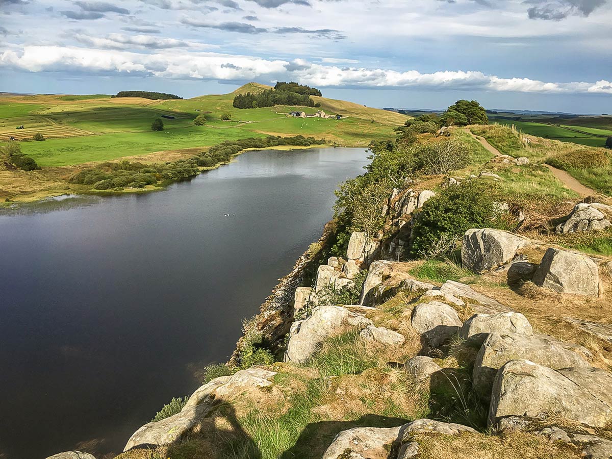 Greenlee Lough as seen on a self guided tour in England along the Hadrians Wall Path