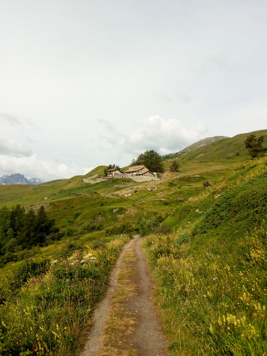 Approaching the guesthouse in the mountains around the Aosta Valley