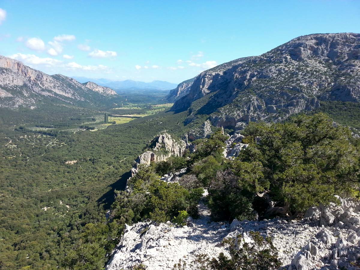 Beautiful view of the valley seen on lef guided walk in Sardinia Island