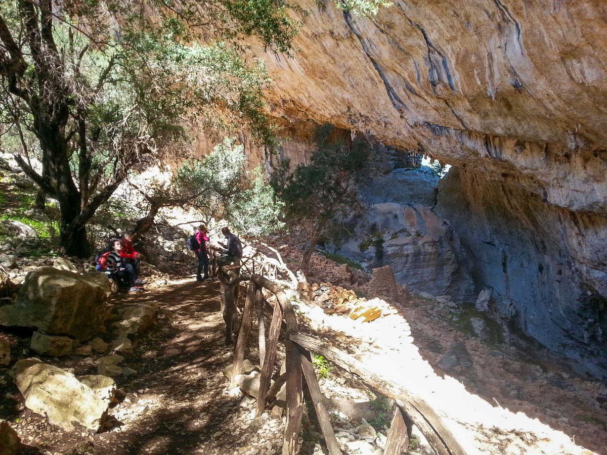 Hikers resting on Self guided walk in Sardinia Italy