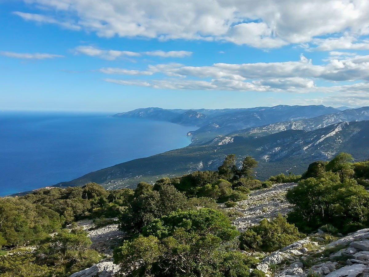 Coastal views from the above seen from the trail of Sardinia Going Wild Walk