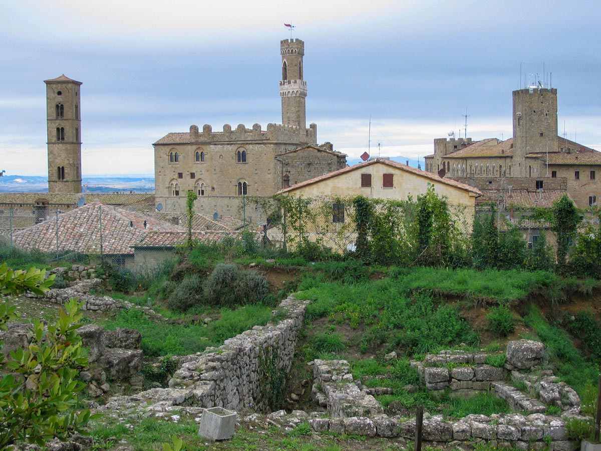 Volterra in Tuscany visited on self guided biking tour in San Gimignano and Volterra