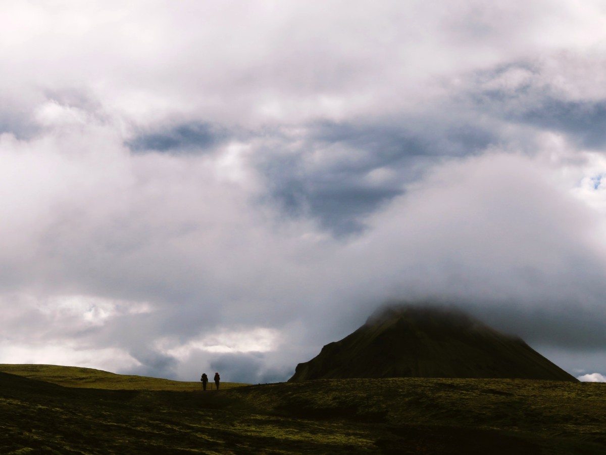 Cloudy sky on Laugavegur self-guided tour