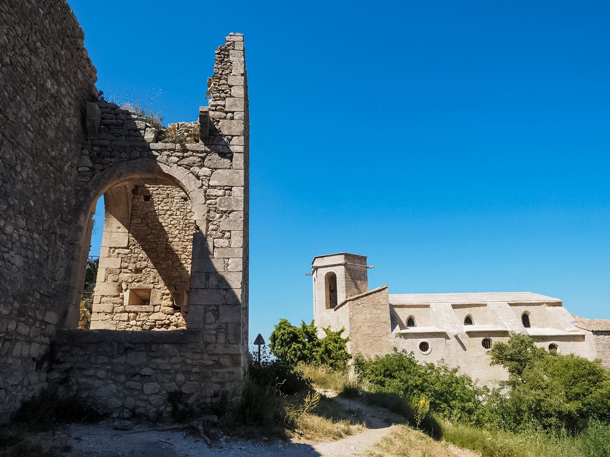 Historic sites seen along Luderon walk trek France