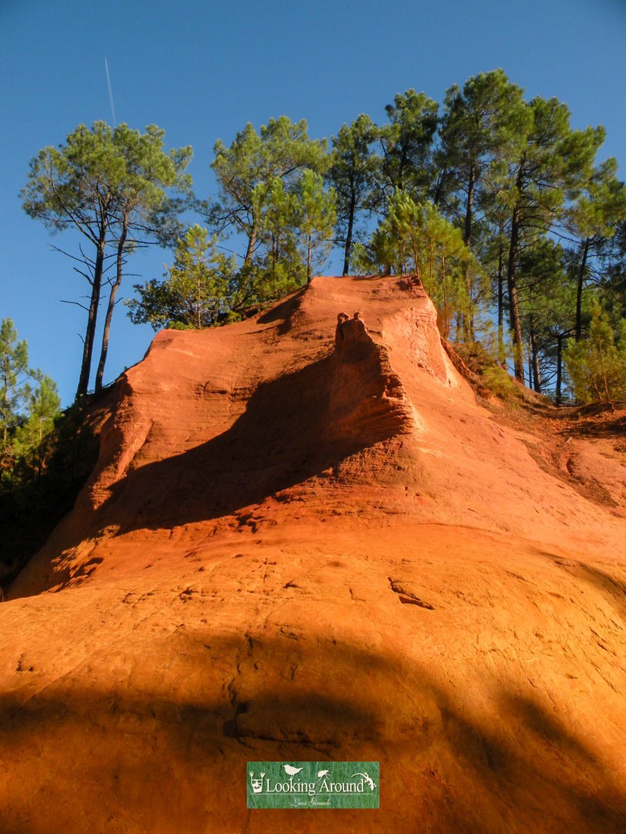 Beautiful red earth hiking Luberon walking tour France