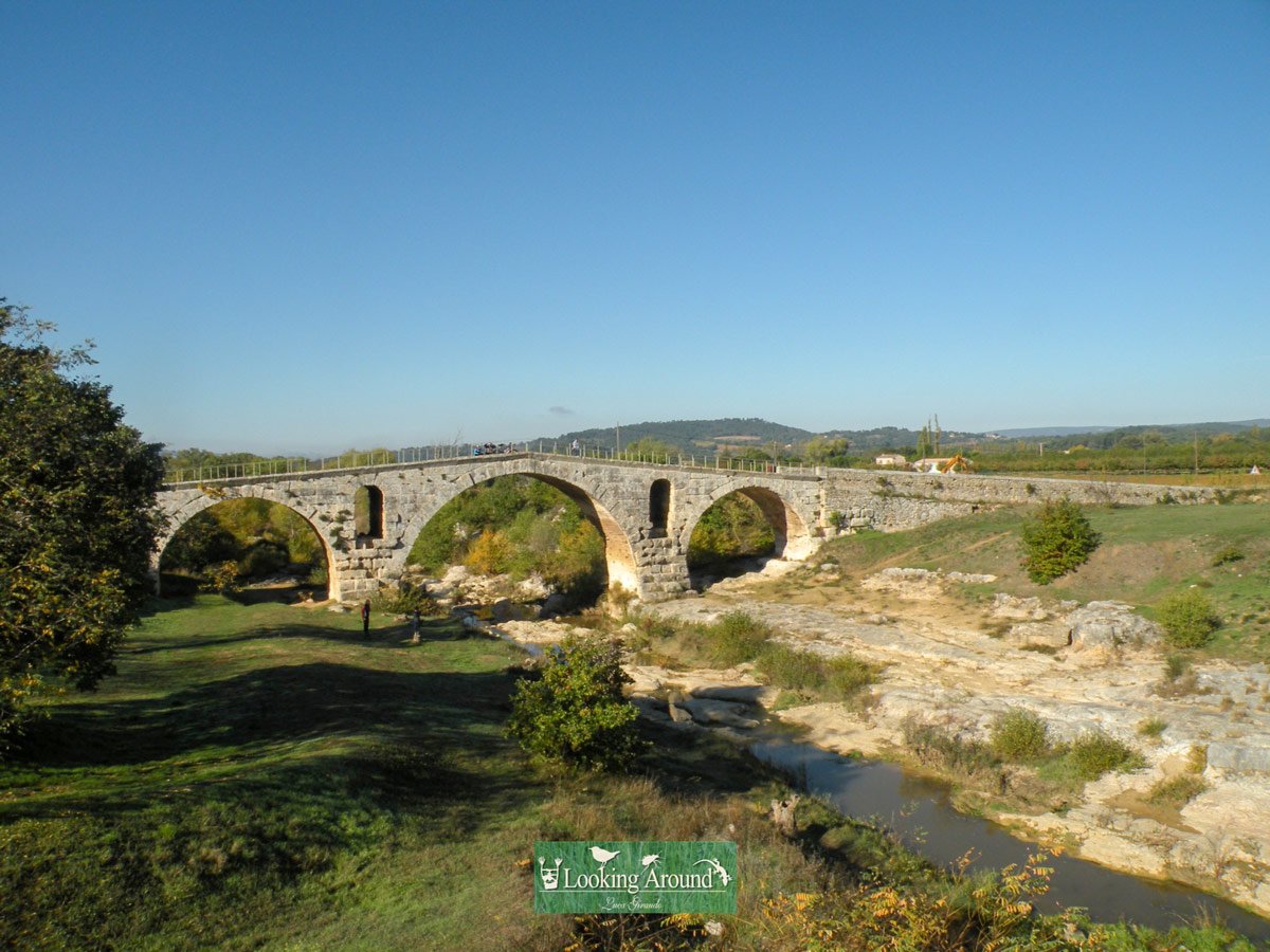 Beautiful stone bridge along Luberon walking tour trekking in France