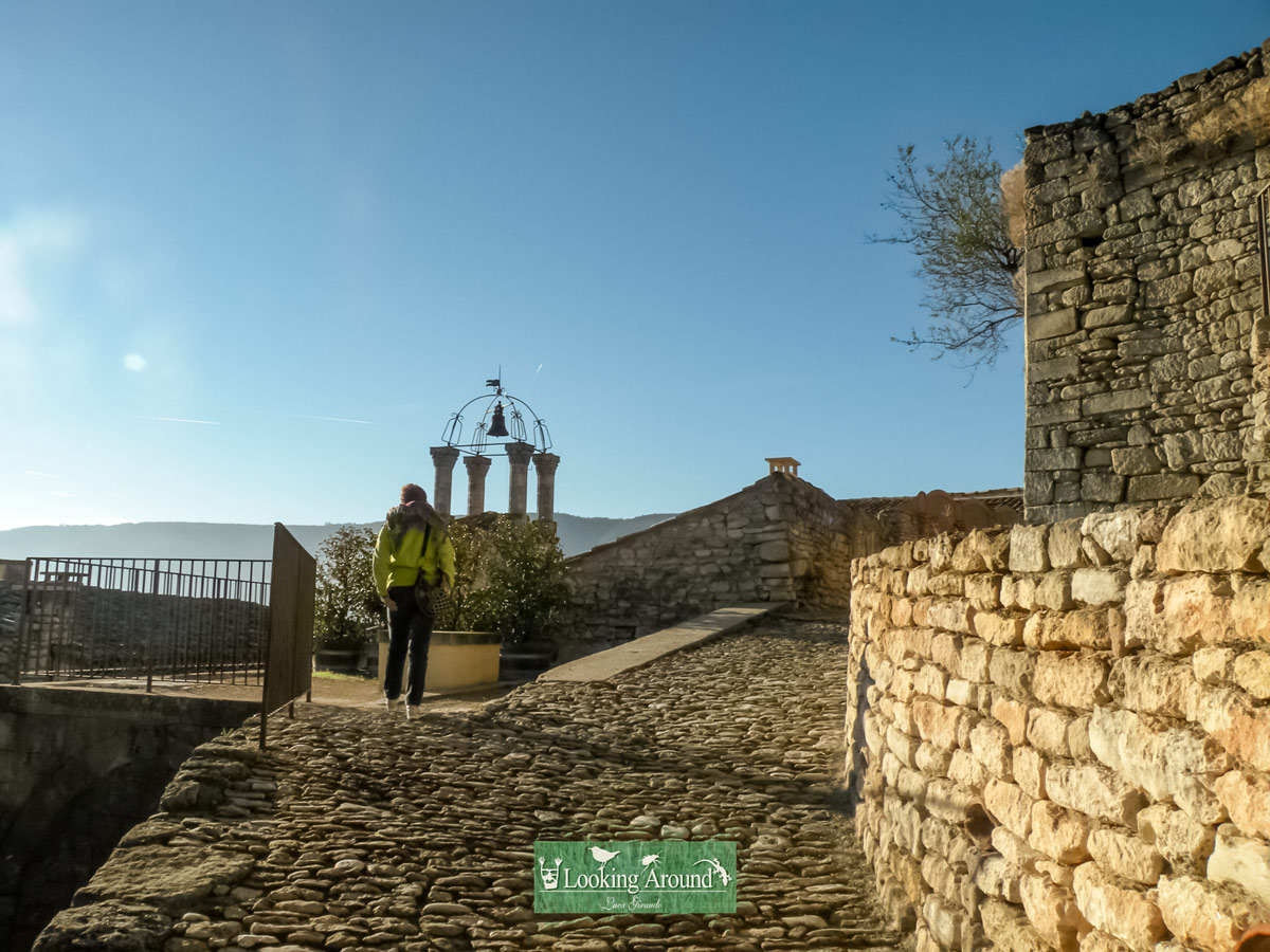 Exploring historic stone walkway village Luberon tour trekking in France