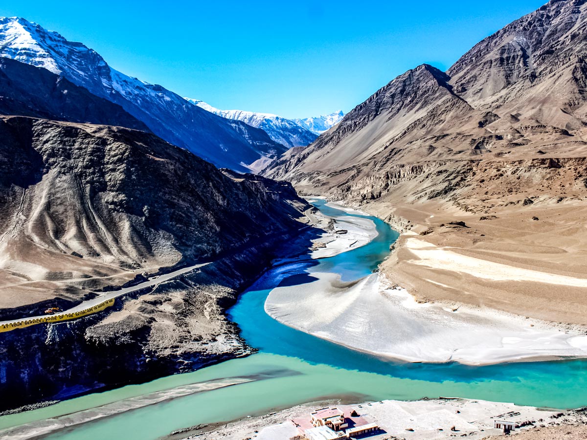 Indus River valley hiking trek Lamayuru to Spituk India