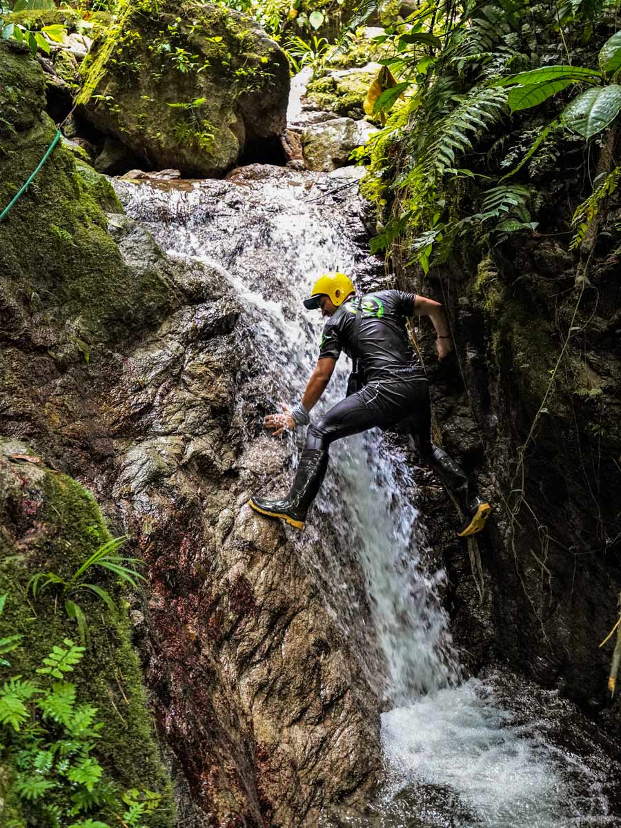 Climbing natural features rivers waterfalls adventure tour photo Peru Ecuador