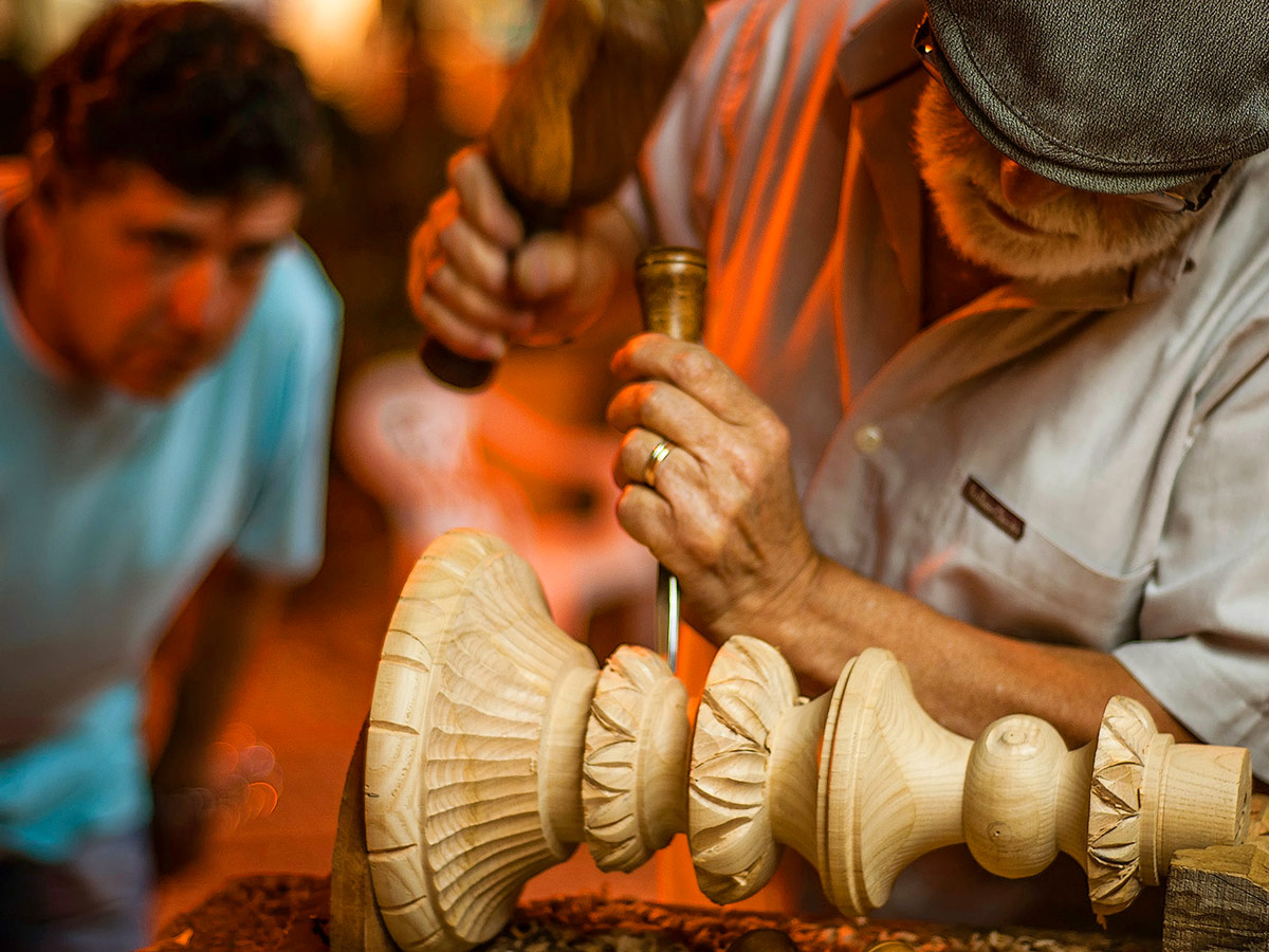 Traditional wood carving