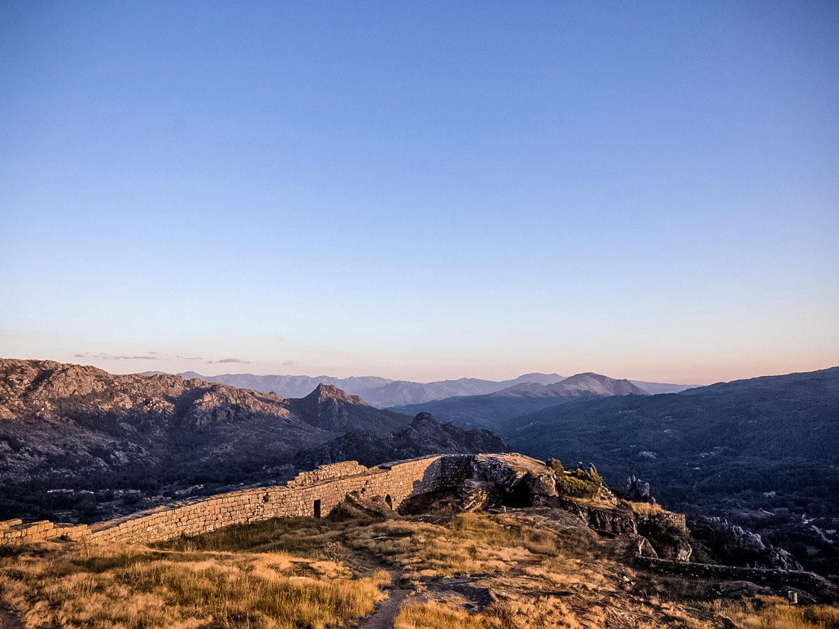 Castro Laboreiro ruins monument mountain sunset