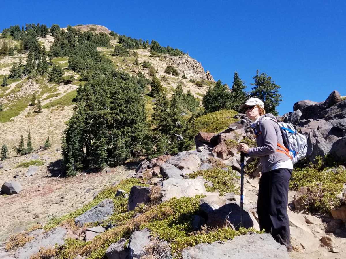 Hiker at Lassen NP