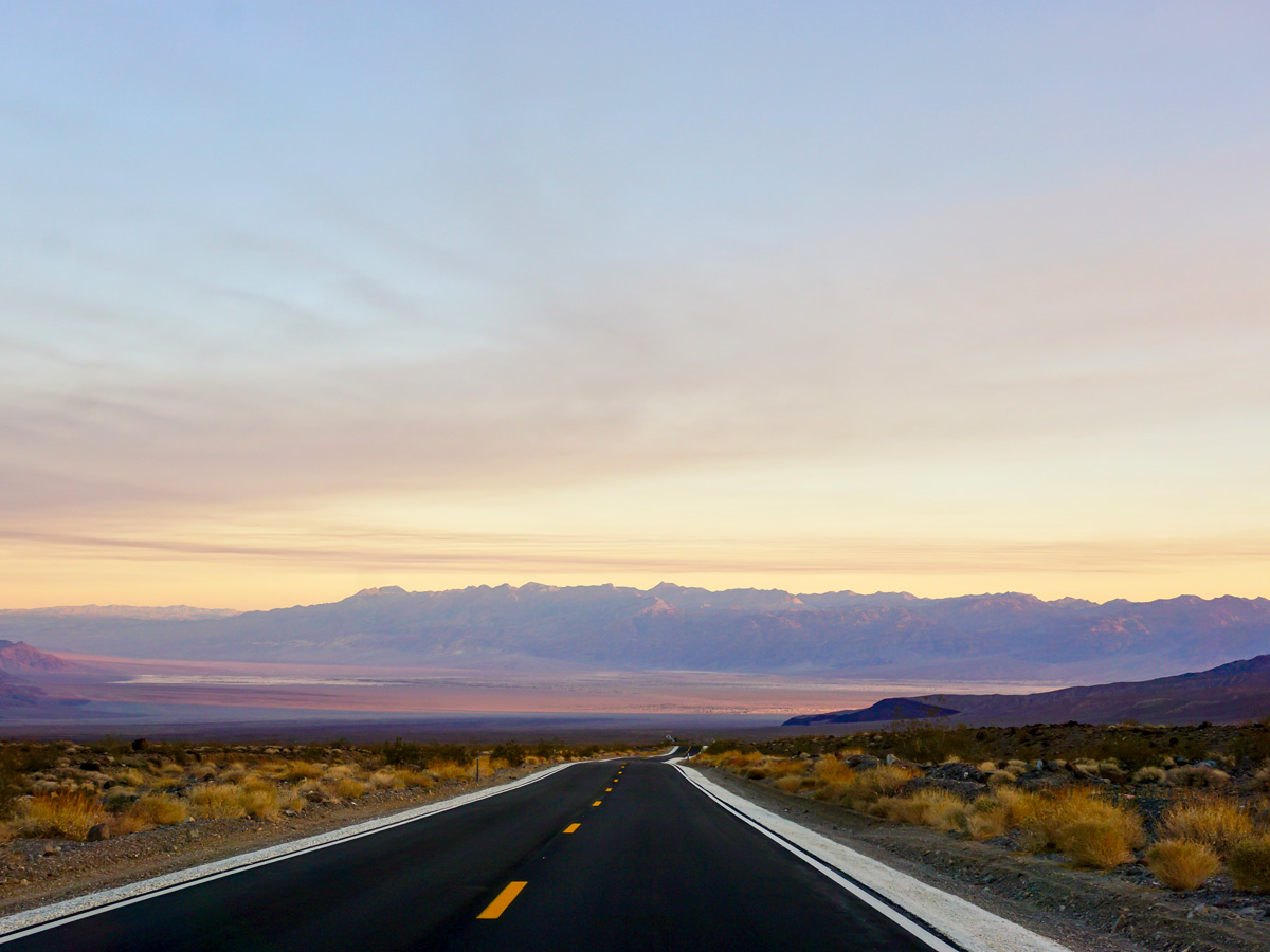 Road biking Death Valley National Park Utah