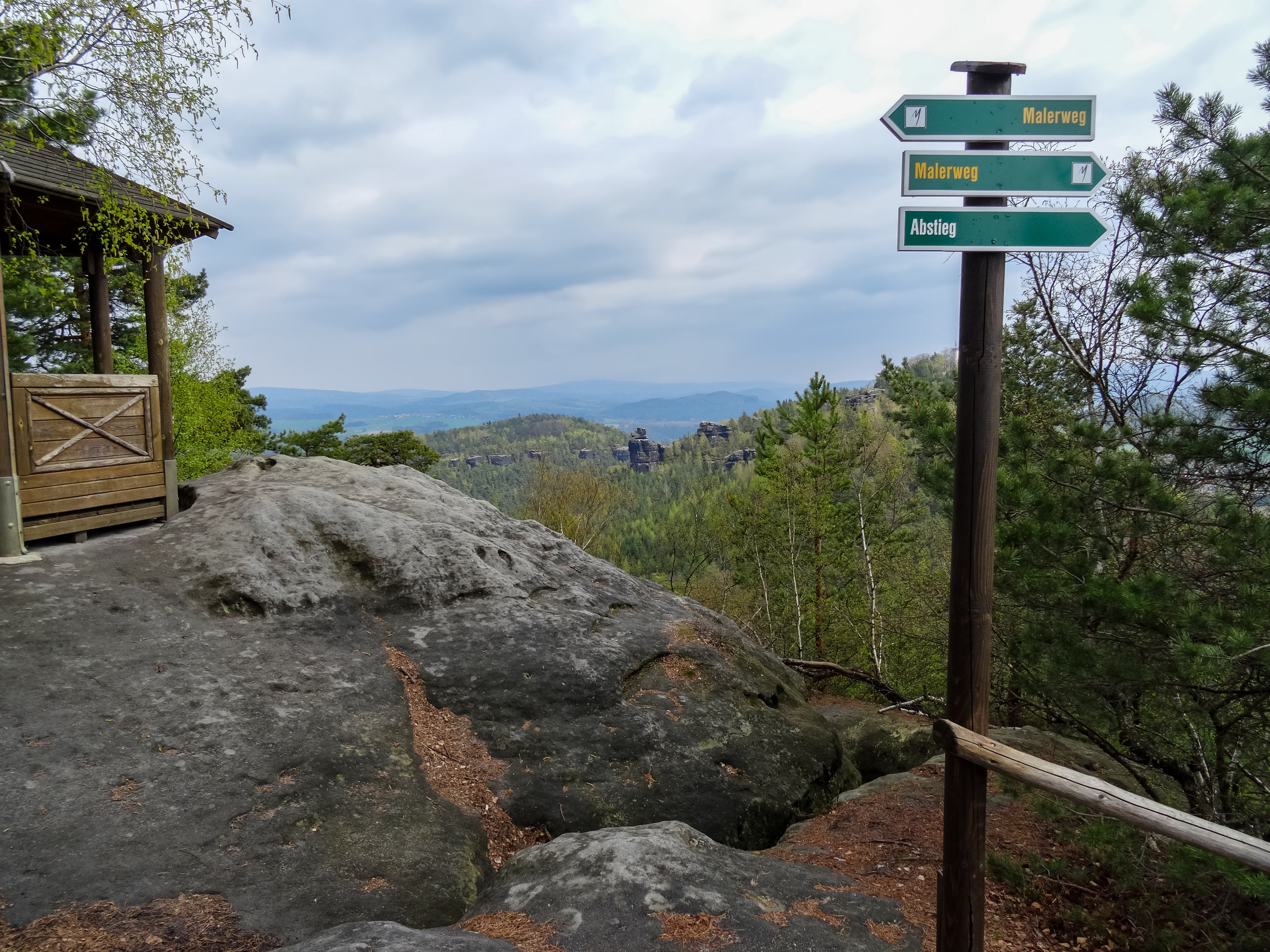 Gohrisch Malerweg trail Elbe Sandstone mountains