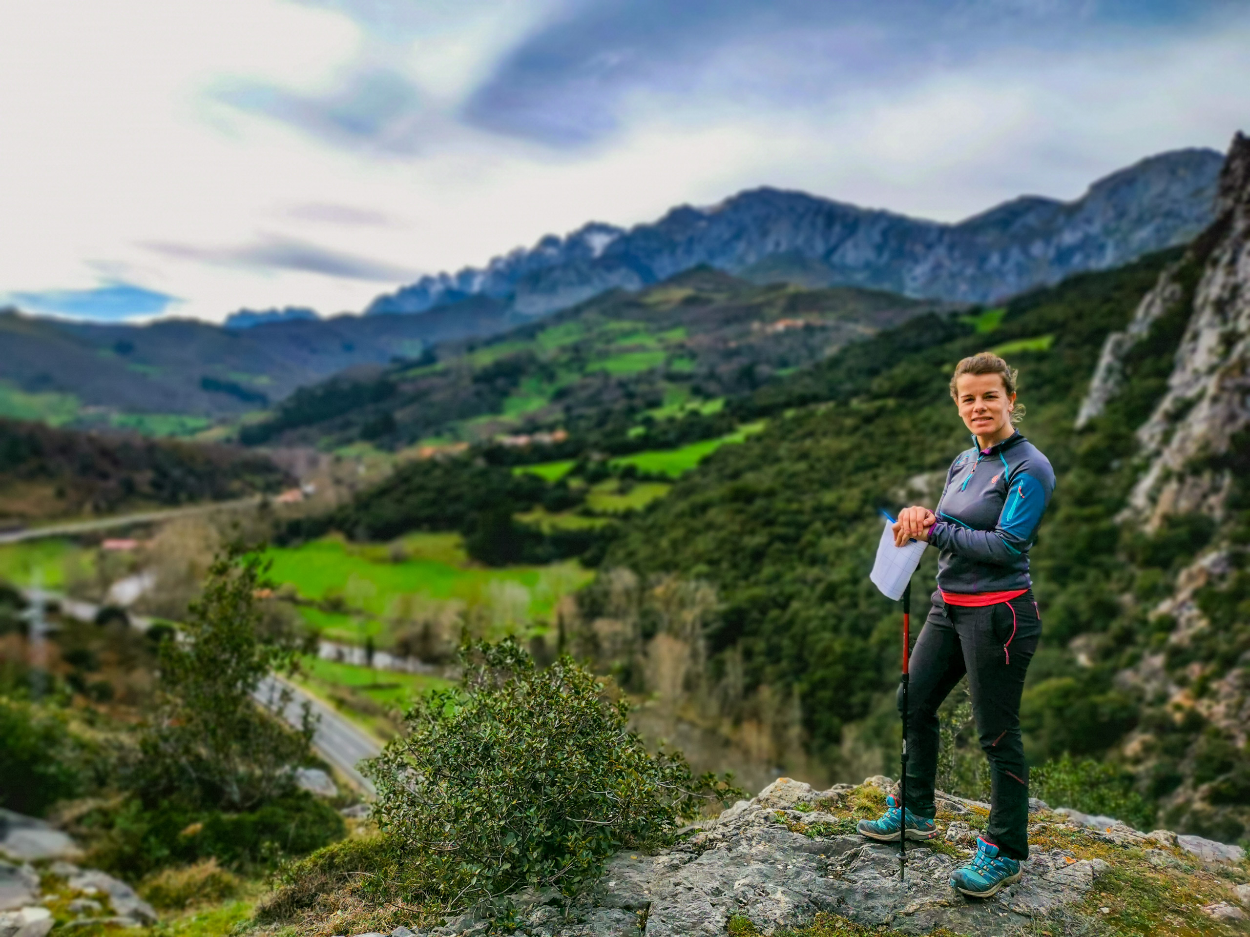 Camino Lebaniego hiking tourist exploring mountains of Spain adventure walking tour