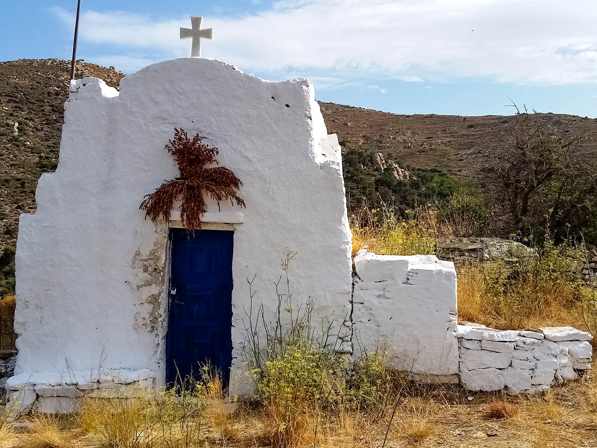 Traditional arcitecture Greek church exploring Naxos and Santorini Greece