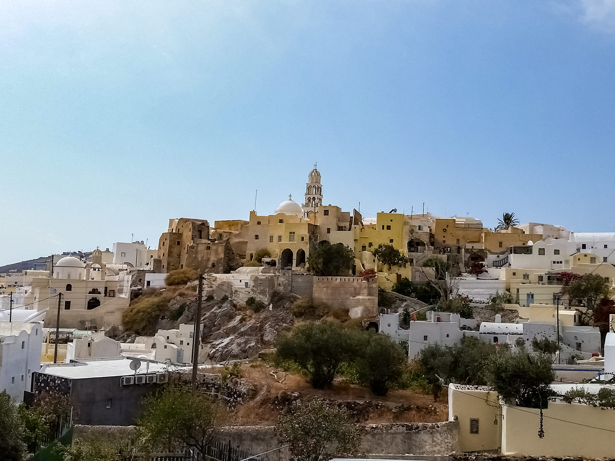 Greek city skyline exploring Naxos and Santorini Greece