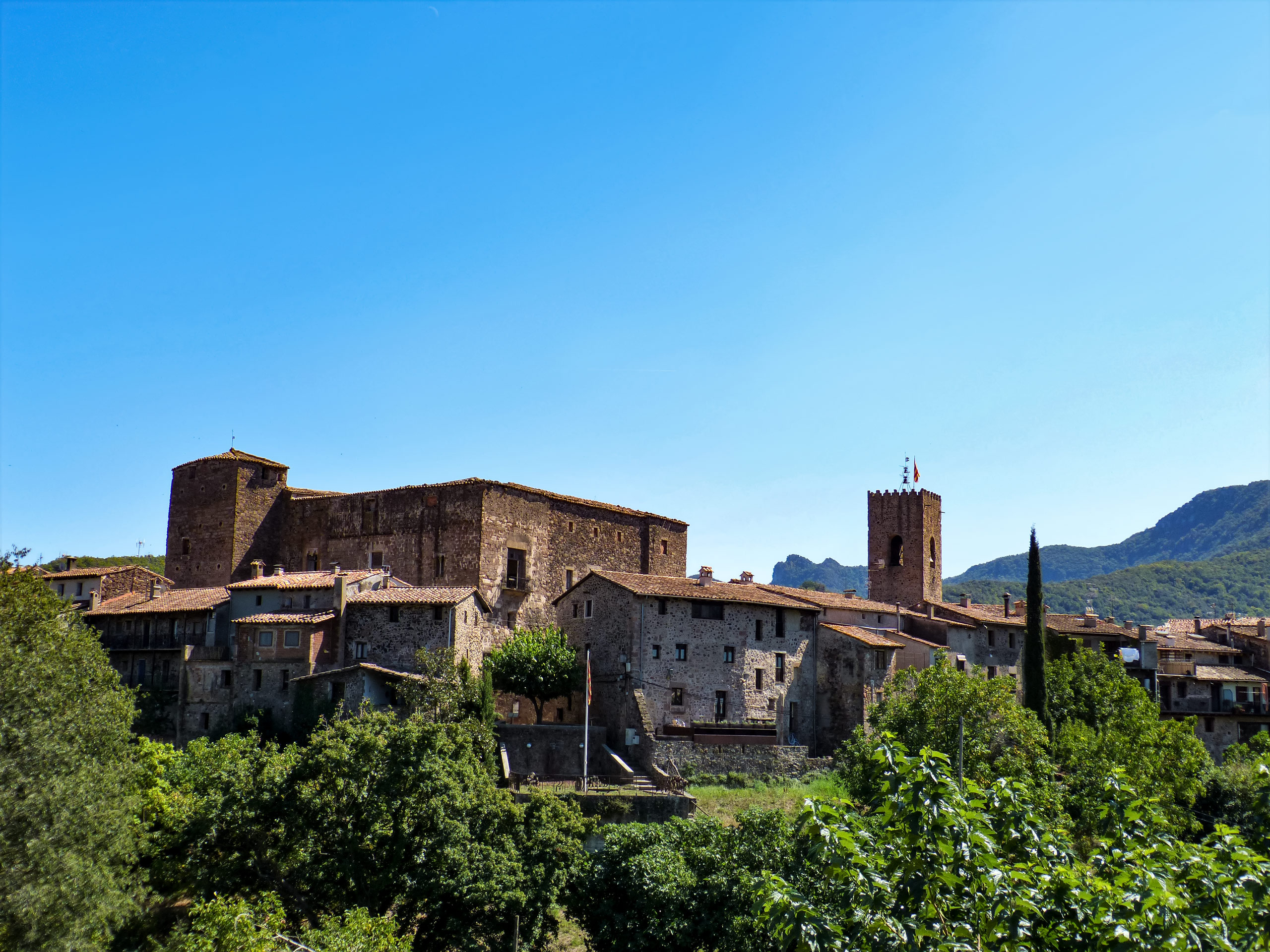 Santa Pau volcanic hills Spain