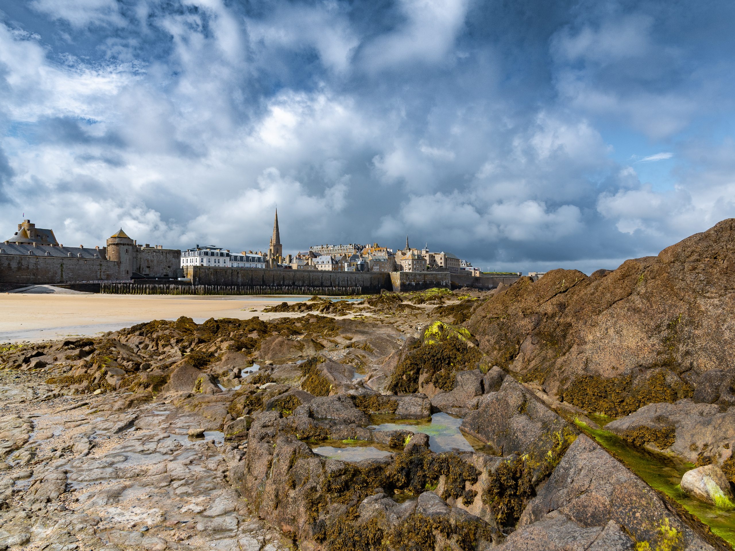 Beautiful French city along the Emerald Coast of Brittany route