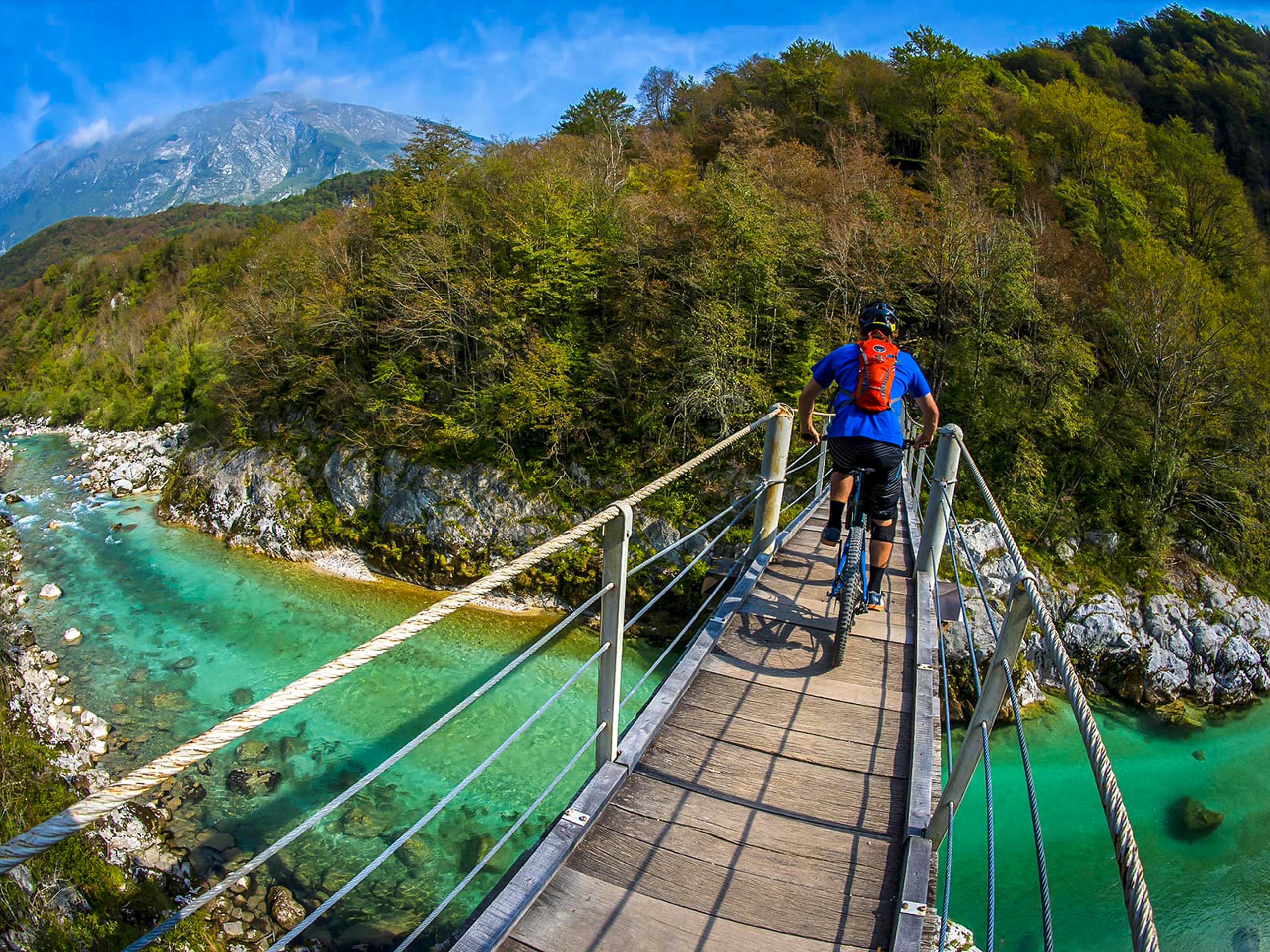 Bridge over the mountains river