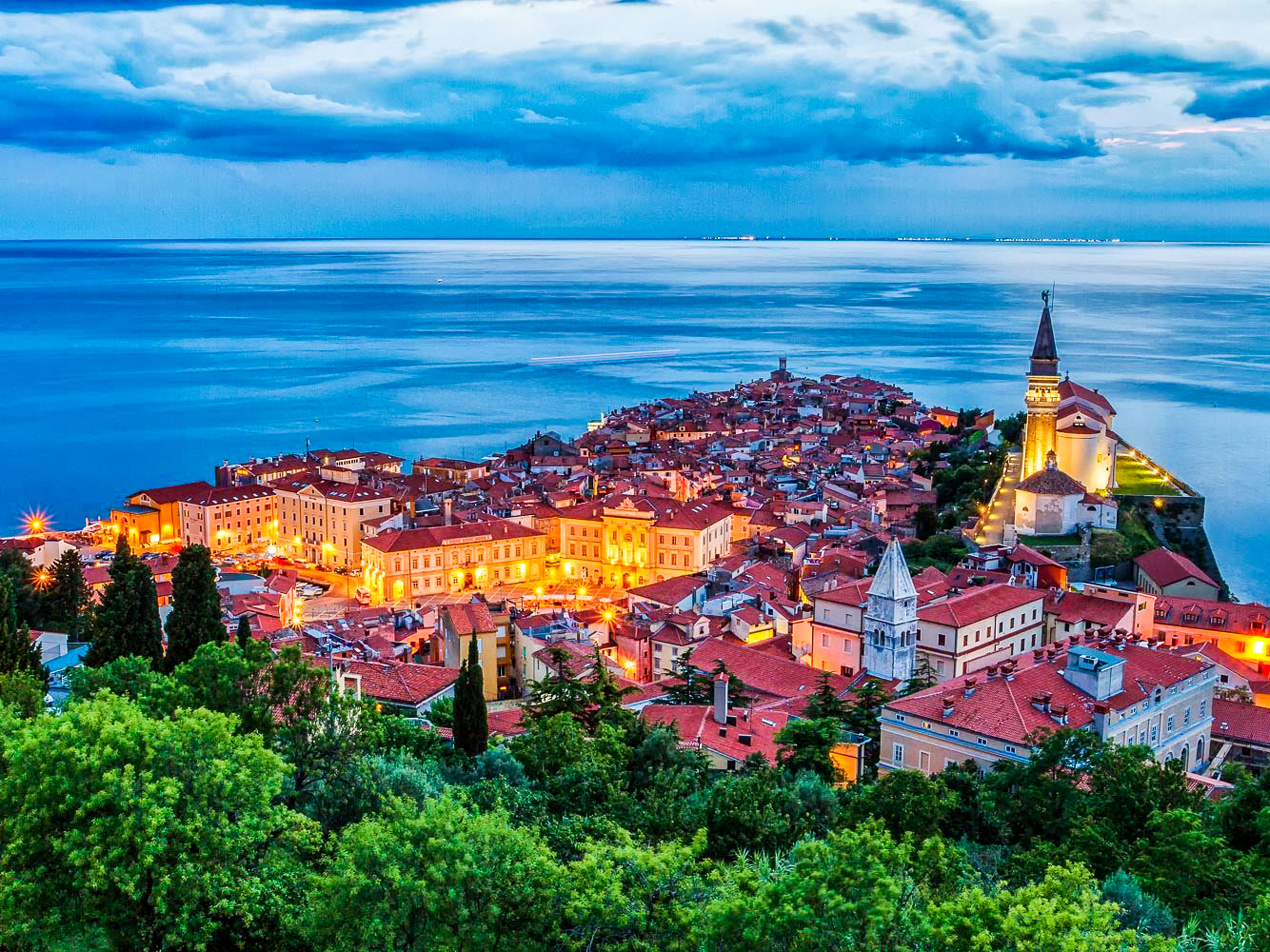 Slovenia Piran air view