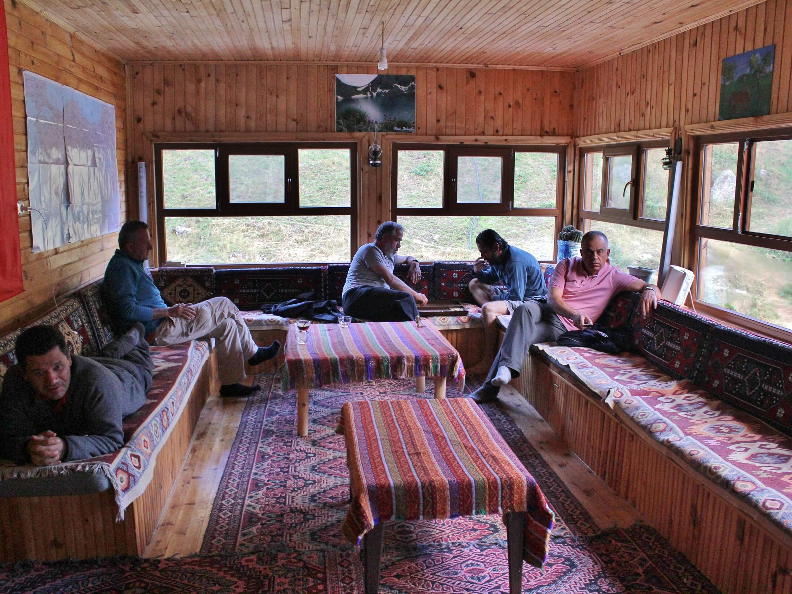 Taking a break after hiking in Pontic Alps, Turkey