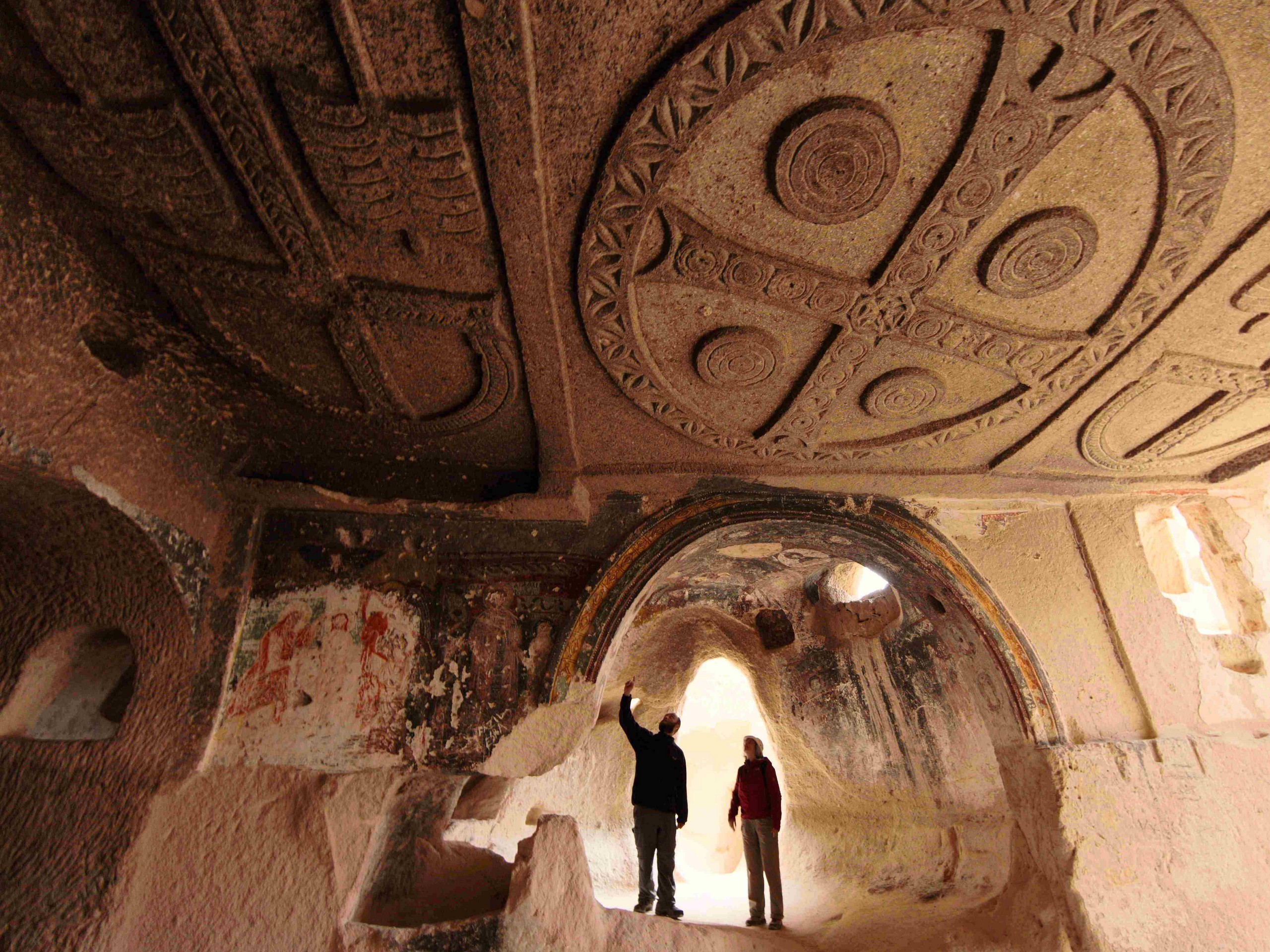 Exploring the beautiful temple in Cappadocia