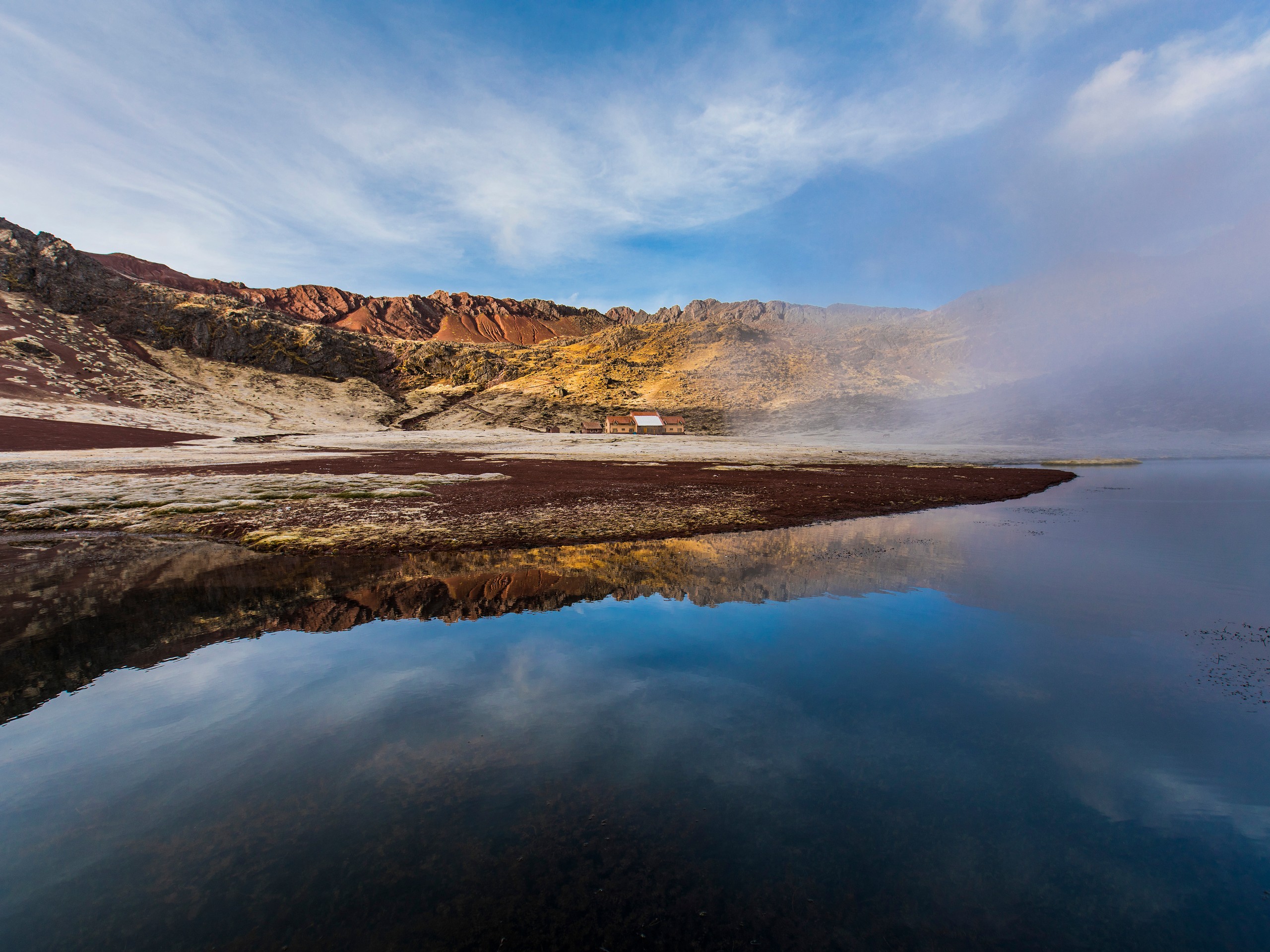 Huampoccocha lagoon in Peru