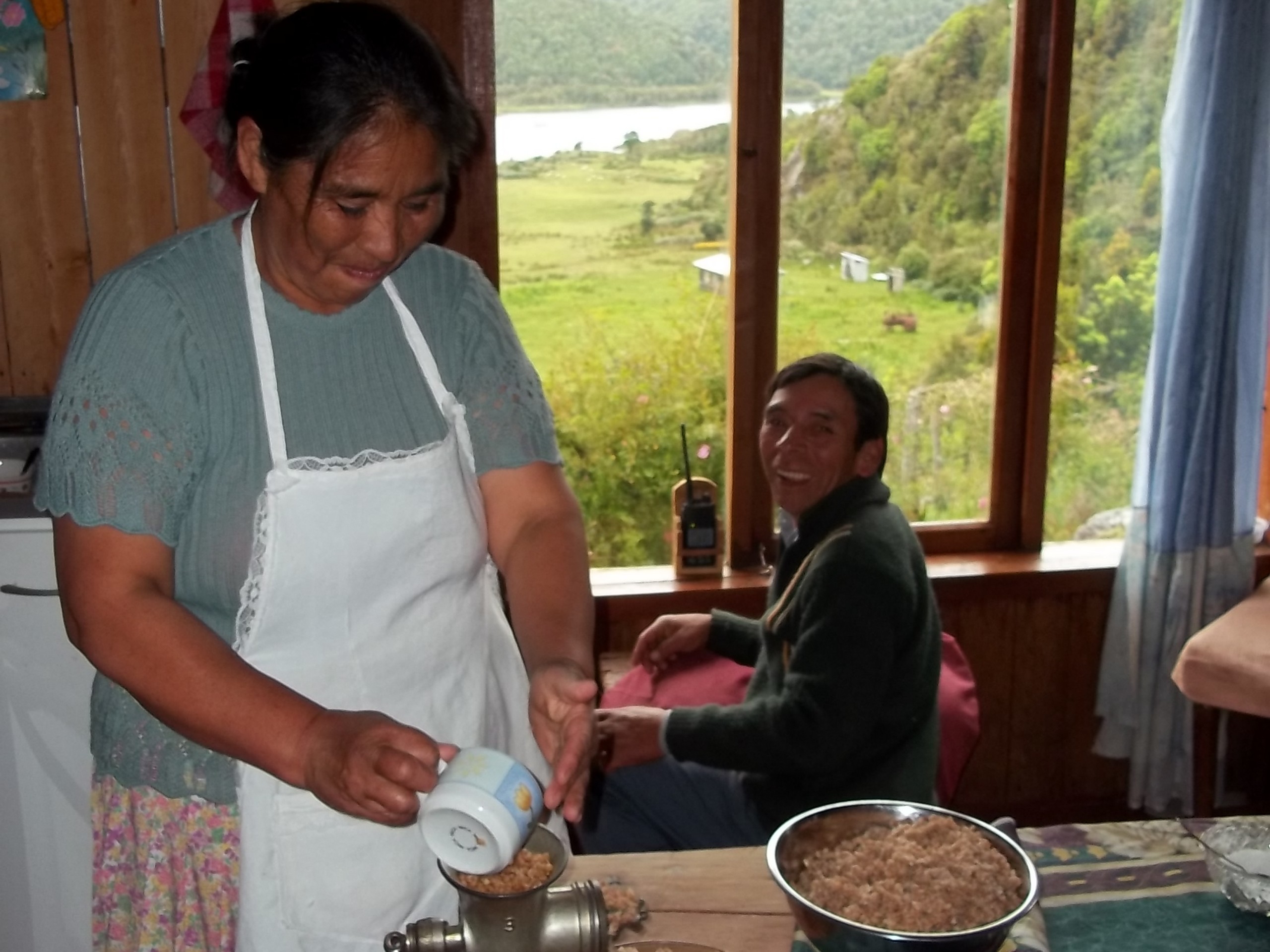 Visiting the local family in Mapu